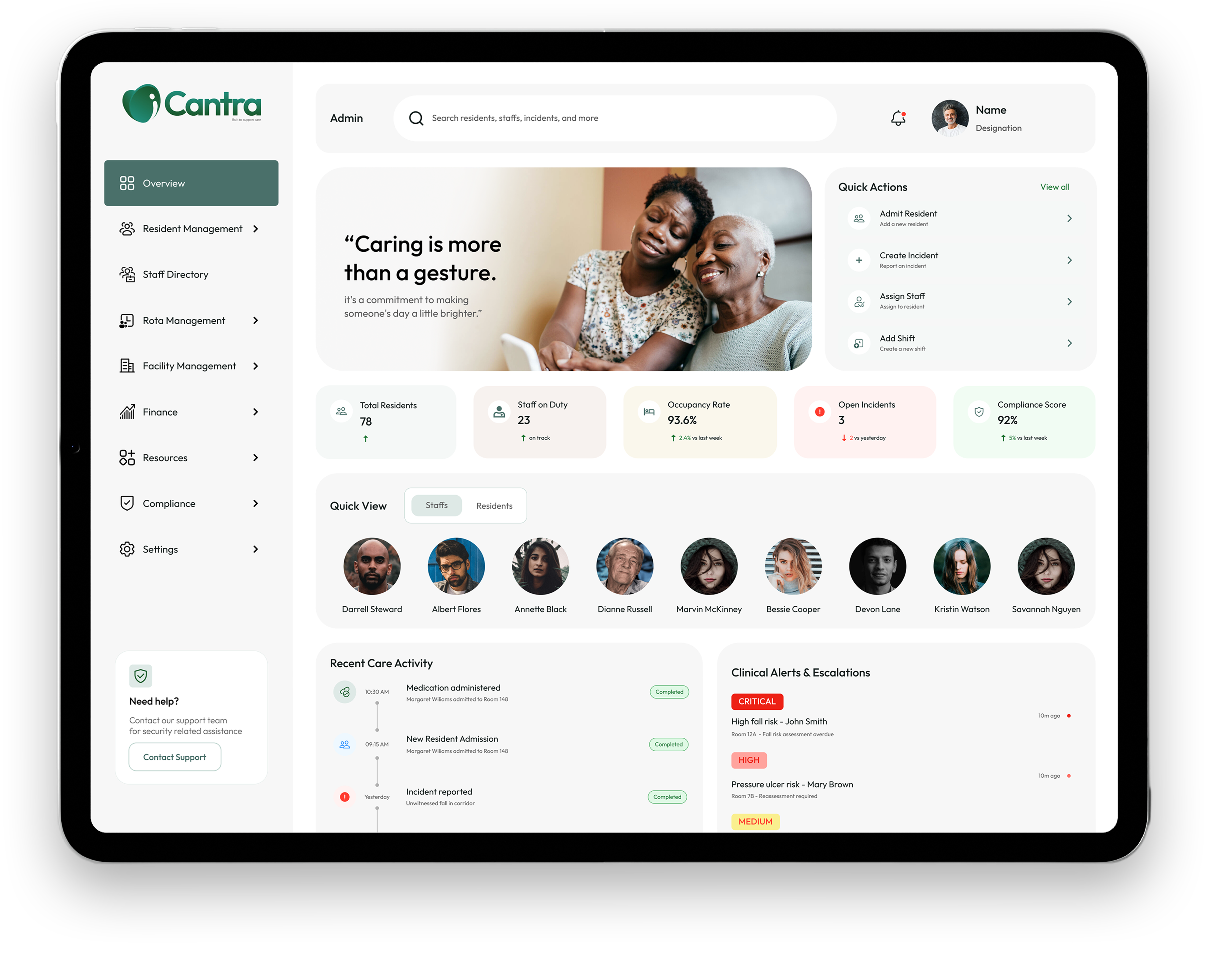 Cantra Care Intelligent Care Management & Operations Platform